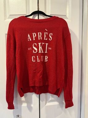 Red Ski Club Sweater